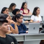 university students attending a lecture in piura